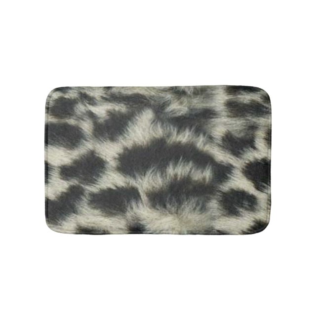 Tapis De Bain Mat de bain Empreinte de léopard à neige (Devant)