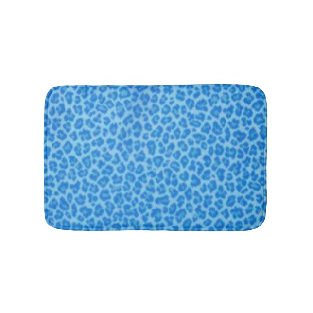 Tapis De Bain Mat de bain Empreinte de léopard bleu (Devant)