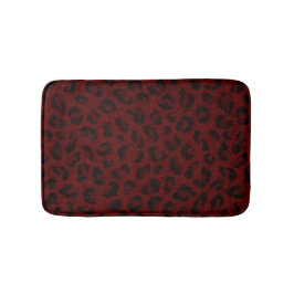 Tapis De Bain Mat de bain Empreinte de léopard rouge