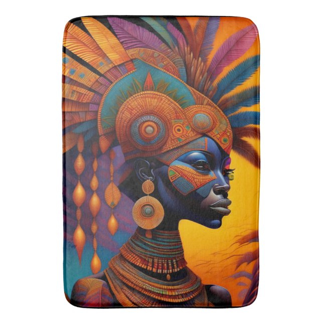 Tapis De Bain Mat de bain femme africaine (devant Vertical)