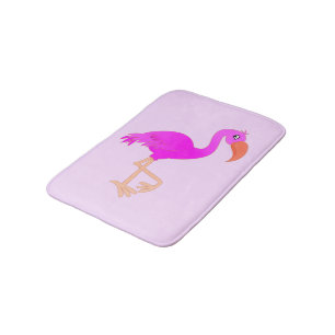 Tapis De Bain Mat de bain Flamant rose rose - Vos couleurs