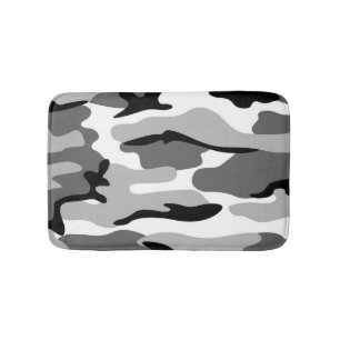 Tapis De Bain Mat De Bain Gris Et Noir De Camouflage