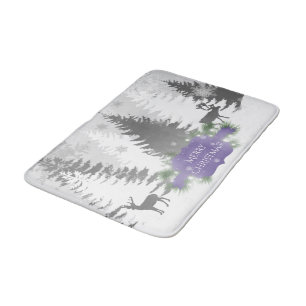 Tapis De Bain Mat de bain hiver Wonderland - violet