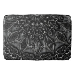 Tapis De Bain Mat de bain Mandala au charbon de bois