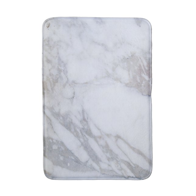 Tapis De Bain Mat de bain Marbre blanc (Devant (Vertical))