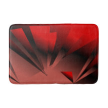 Mat de bain moderne rouge et noir