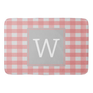 Tapis De Bain Mat de bain monogramme de Buffle rose