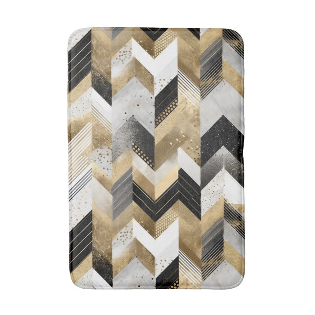 Tapis De Bain Mat de bain Motif géométrique moderne (Devant (Vertical))