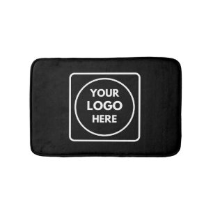 Tapis De Bain Mat de bain noir Élégant minimaliste personnalis