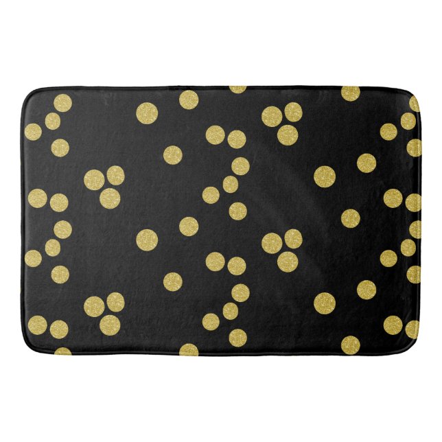 Tapis De Bain Mat de bain noir et or (Devant)