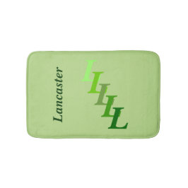Tapis De Bain Mat de bain - Nom vert et initiales