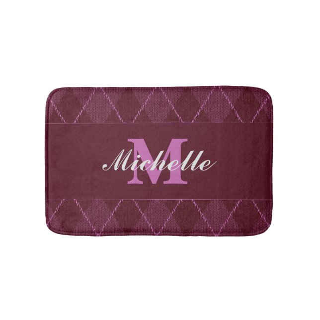 Tapis De Bain Mat de bain pour chandail monogramme (Devant)