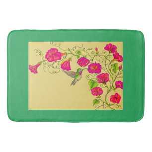 Tapis De Bain Mat de bain pour colibris rose