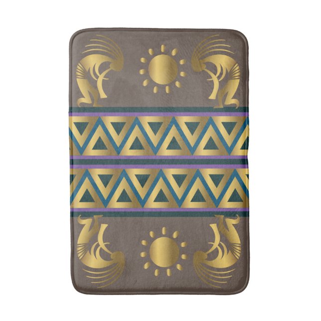 Tapis De Bain Mat de bain Sun Kokopellis doré (Devant (Vertical))
