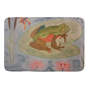 Tapis De Bain Mat d'étang de grenouille d'été