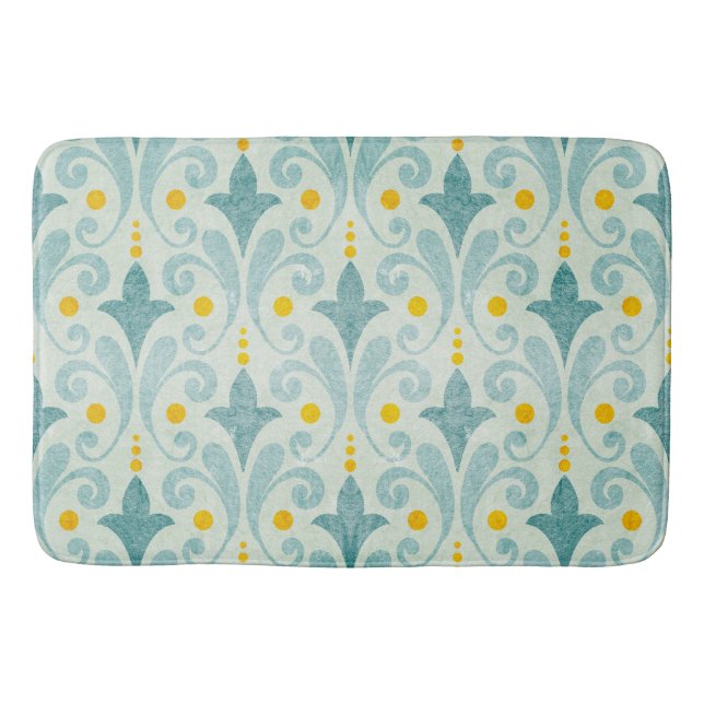 Tapis De Bain Matelas bleu et jaune (Devant)