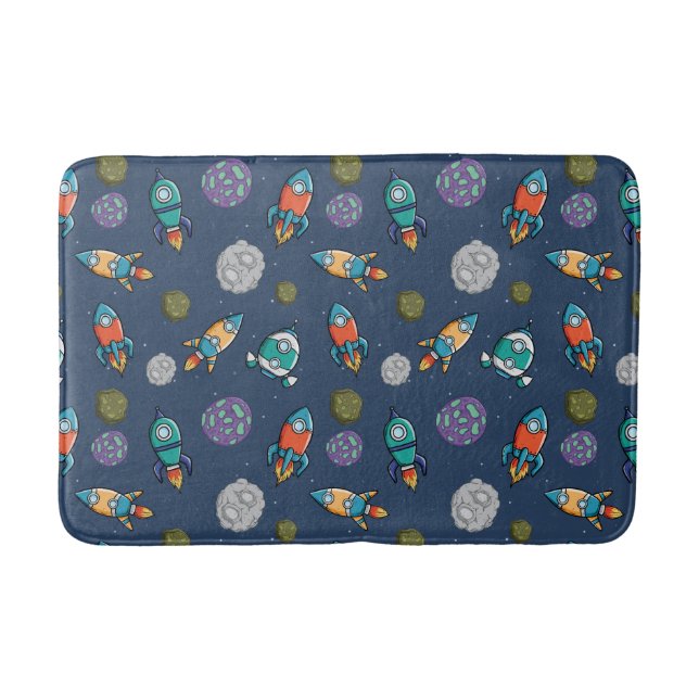 Tapis De Bain Matelas Motif de vaisseau spatial (Devant)