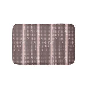 Tapis De Bain Matrice des pois d'or de Rose gris-mallow
