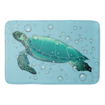 Matt de bain de tortue de mer
