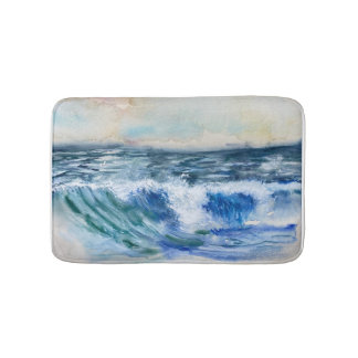 Tapis De Bain Matt de bain des vagues océaniques