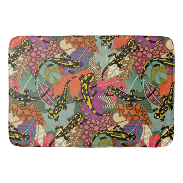 Tapis De Bain maximalist salamander forest (Devant)