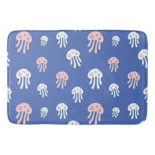 Tapis De Bain Méduses sur fond bleu