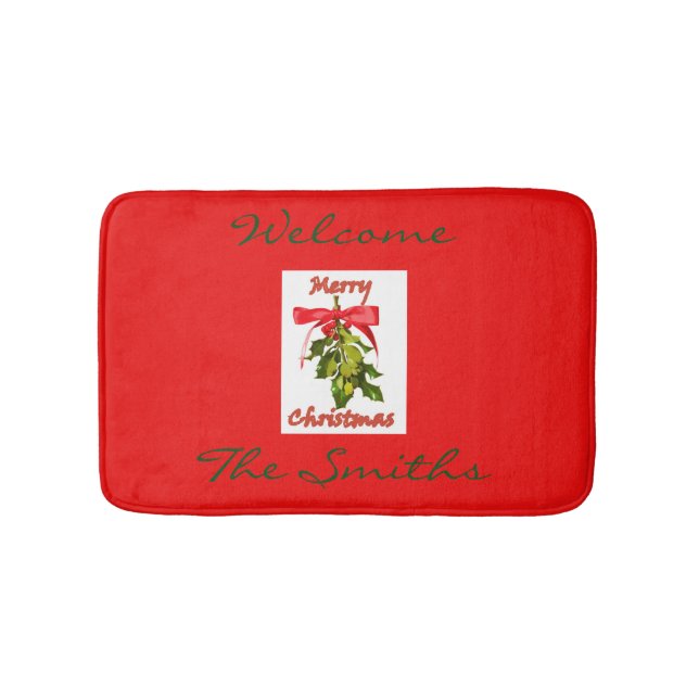 Tapis De Bain mélodie rouge de noël (Devant)