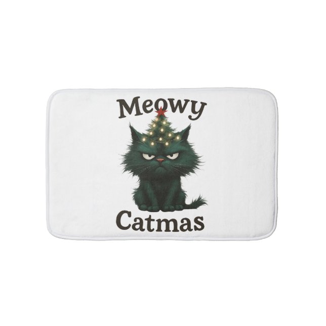 Tapis De Bain Meowy Catmas Moody cat (Devant)