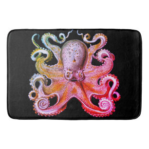 Tapis De Bain Mer marine Nautique Bain de poulpe mat rose arc-en