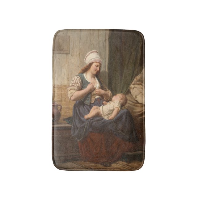 Tapis De Bain Mère tenant son enfant (par Rudolf Jordan) (Devant (Vertical))