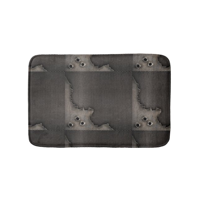 Tapis De Bain Métal avec l'arrière - plan de trous de balle (Devant)