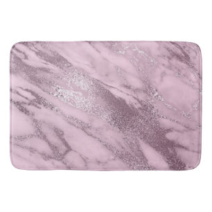 Tapis De Bain Métallique en pierre de marbre mauve lilas