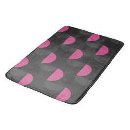Tapis De Bain Mi-siècle moderne rose et gris