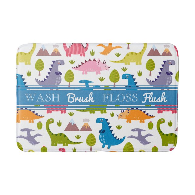 Tapis de bain mignon de dinosaures (Devant)