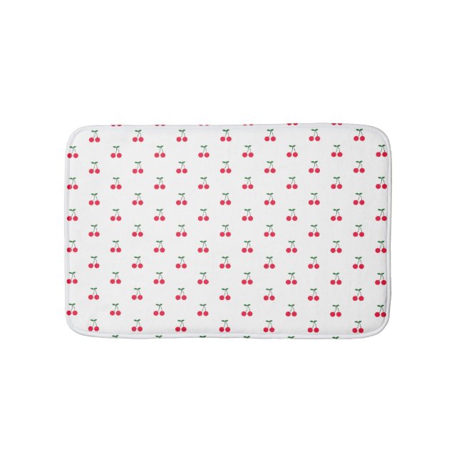 Tapis de bain mignon de motif de cerise (Devant)