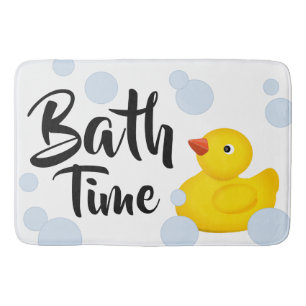 Tapis de bain mignon en caoutchouc de temps de