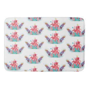 Tapis De Bain Mignonne pieuvre de mer colorée
