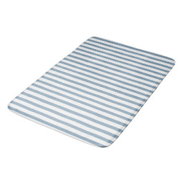 Tapis De Bain Minimal Blue Stripes Modern Pattern Design