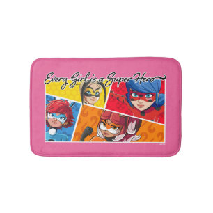 Tapis De Bain Miraculeux Chaque fille est un super héros