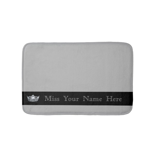 Tapis De Bain Miss America Argent Couronne (Devant)