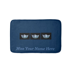 Tapis De Bain Miss America Blue Crown Bath Mat