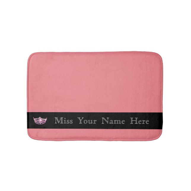 Tapis De Bain Miss America Pink Crown Bath Mat (Devant)