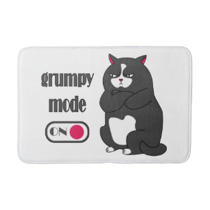Tapis De Bain Mode grumeux sur drôle de gros chat