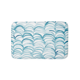 Tapis De Bain Modèle de style japonais Vague bleueIllustration