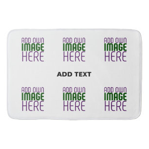 TAPIS DE BAIN MODÈLE DE TEXTE D'IMAGE BLANCHE SIMPLE MODERNE