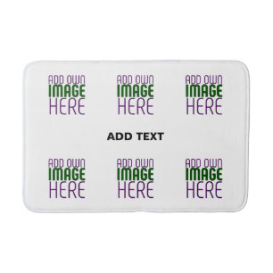 TAPIS DE BAIN MODÈLE DE TEXTE D'IMAGE BLANCHE SIMPLE MODERNE