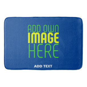 TAPIS DE BAIN MODÈLE DE TEXTE D'IMAGE BLEU MODERNE MODIFIABLE