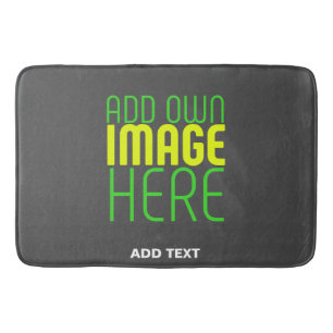 TAPIS DE BAIN MODÈLE DE TEXTE D'IMAGE GRAY SIMPLE MODERNE