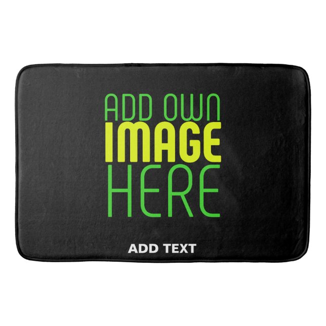 TAPIS DE BAIN MODÈLE DE TEXTE D'IMAGE NOIRE SIMPLE ET MODERNE (Devant)