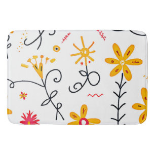 Tapis De Bain Modèle floral lunaire